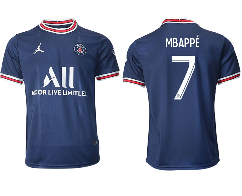 Men 2021-2022 Club Paris St German home aaa version blue #7 Soccer Jersey->bayern munich jersey->Soccer Club Jersey